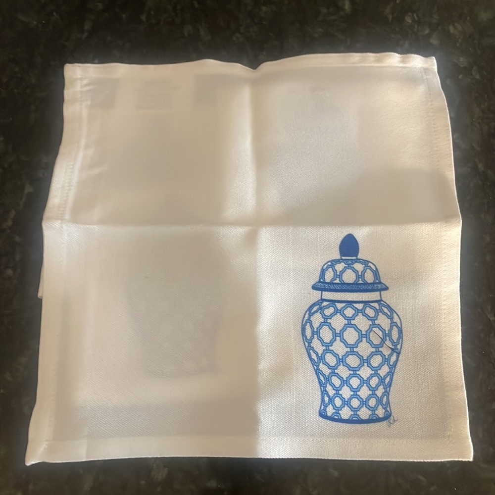 TOSS DESIGNS GINGER JAR COCKTAIL NAPKINS (4) - Picture 2 of 3